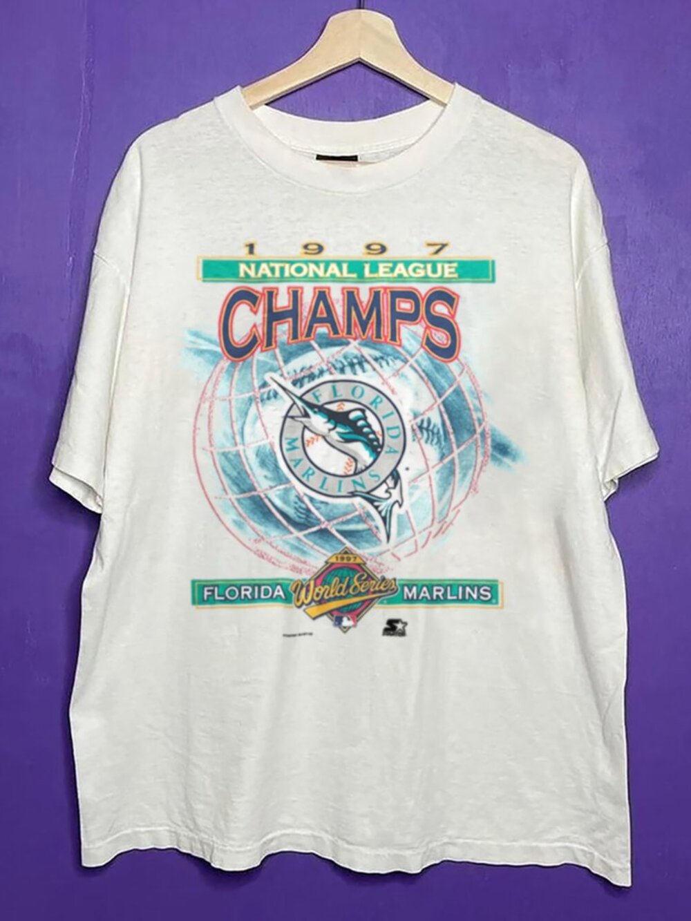 Vintage 90s Clothing MLB Florida Marlins Baseball Shirt, Florida Marlins Shirt